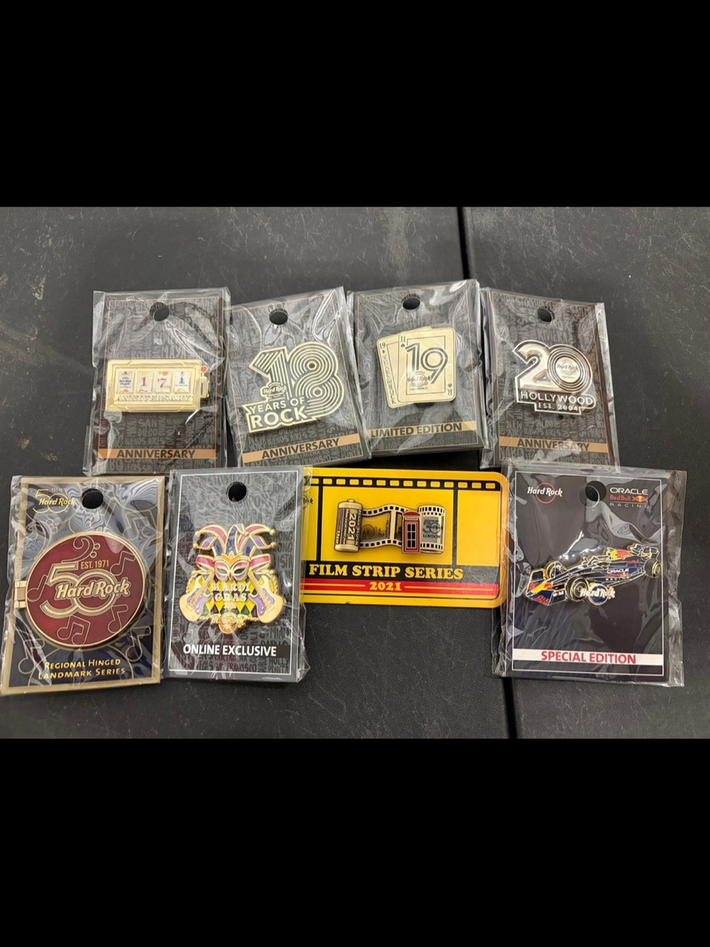 Hard Rock Cafe Pin Bundle of 8 New on Card